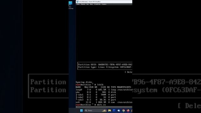 Форматирование и монтирование раздела в Arch Linux. смотреть онлайн