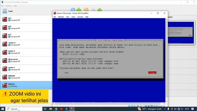 Instal Debian 8 di VirtualBox 7 | Dasar Jaringan Komputer смотреть онлайн