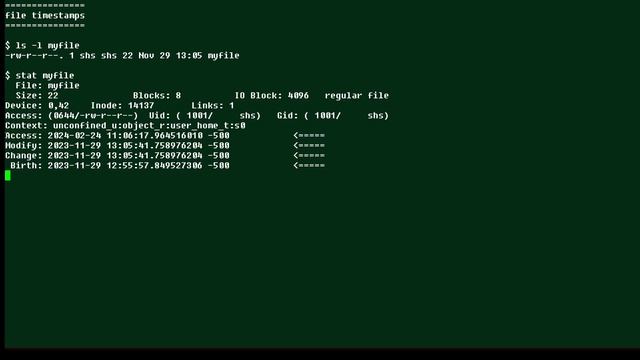 Timestamps in Linux смотреть онлайн