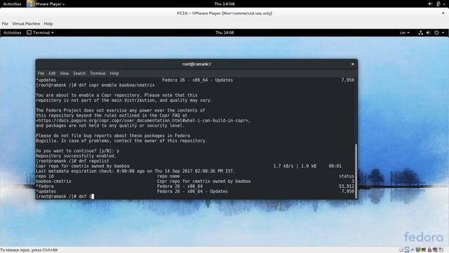 dnf install cmatrix - enable baoboa/cmatrix - Fedora 26 смотреть онлайн