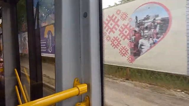 Поездка на троллейбусе БКМ 321 (017). Маршрут 2. смотреть онлайн