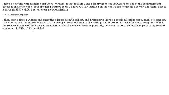 Ubuntu: XAMPP via SSH: Accessing localhost on a remote machine смотреть онлайн