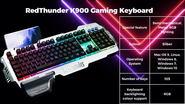 لوحه المفاتيح القادمه من المستقبل لعشاق الالعاب سترمي اللوحه القديمه RedThunder K900 Gaming Keyboar смотреть онлайн