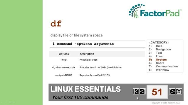 Linux df command summary with examples смотреть онлайн