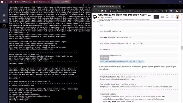 Ubuntu 20.04 Üzerinde Prosody XMPP Özel Sohbet Sunucusu Nasıl Kurulur & Yapılandırılır? #FocalFossa смотреть онлайн
