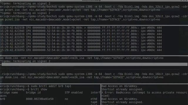 2 Doom 1 ipx nodes on qemu with bridge/tap смотреть онлайн