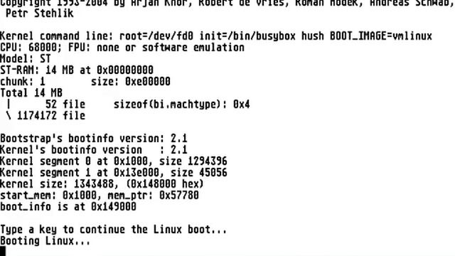 Linux m68k booting on MMUless AtariST смотреть онлайн