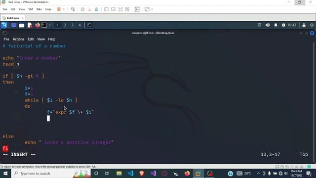 Shell Script to Find the Factorial of a number : Bash script смотреть онлайн