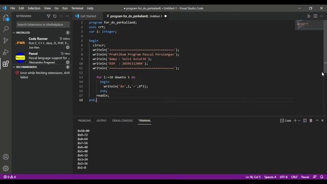 Compile pascal-Visual Studio Code смотреть онлайн