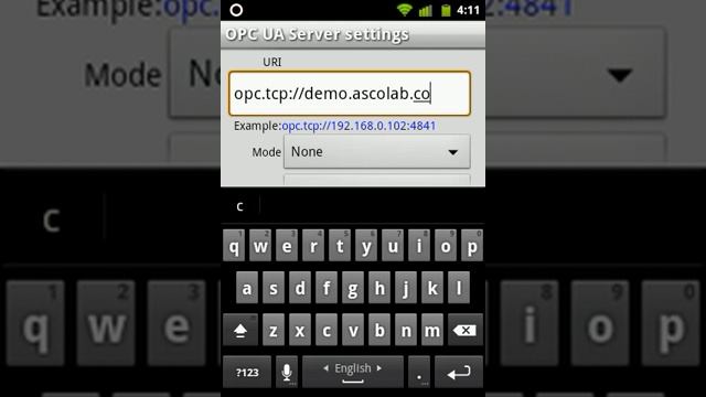 OPC UA server settings смотреть онлайн