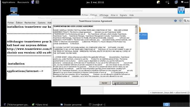 install teamviewer sur kali linux et transfert des fichiers HD смотреть онлайн