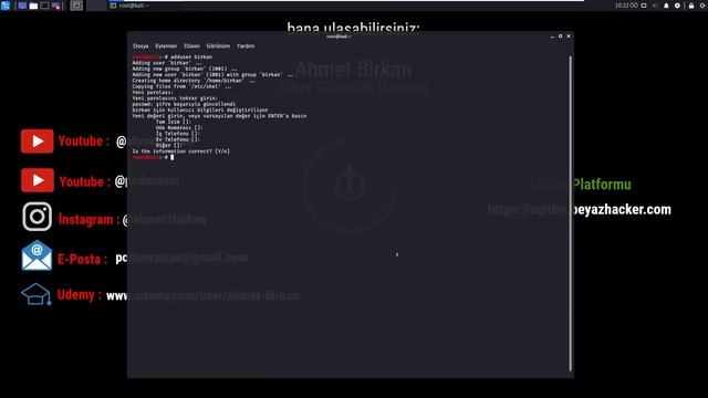12. Kullanıcı İşlemleri(adduser, deluser, passwd, su, usermod, shadow) смотреть онлайн