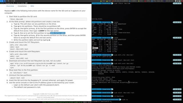 Installing ArchLinux on Raspberry Pi смотреть онлайн