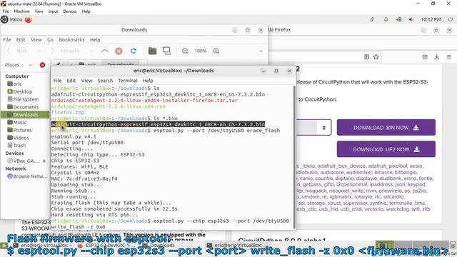 Flash CircuitPython on ESP32-S3-DevKitC-1 using esptool смотреть онлайн