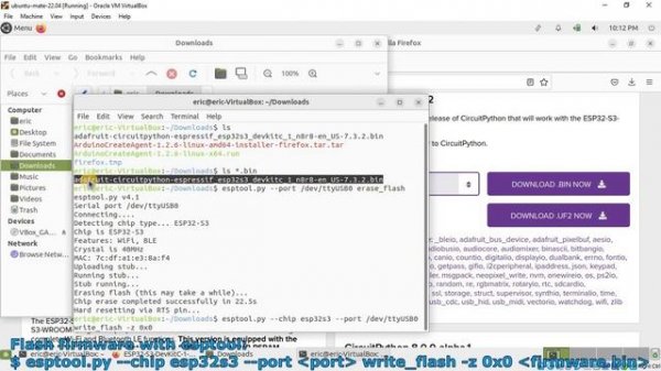 Flash CircuitPython on ESP32-S3-DevKitC-1 using esptool