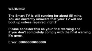 Unnerving Samsung Smart TV Kill Screen (painful)