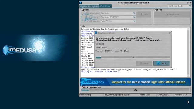 Samsung GT-S5367 Repair with Medusa Box смотреть онлайн