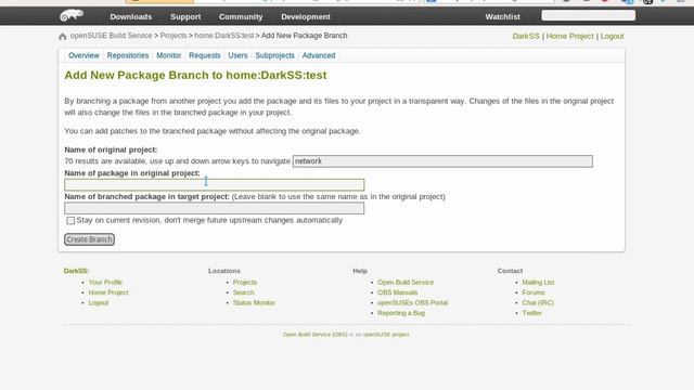 openSUSE Build Service Web UI Short Demo смотреть онлайн