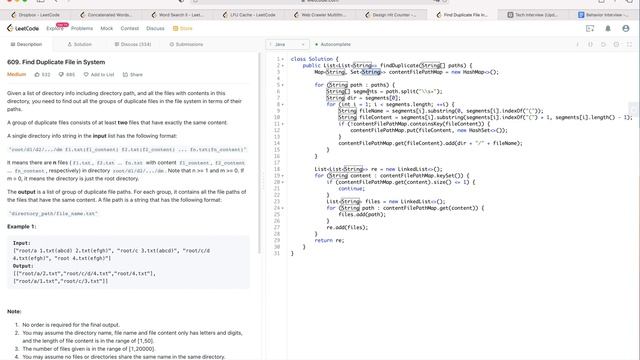 Amazon Coding Interview Question | Leetcode 609 | Find Duplicate File in System смотреть онлайн