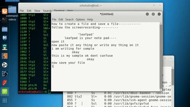 how to create and save file on kali linux смотреть онлайн
