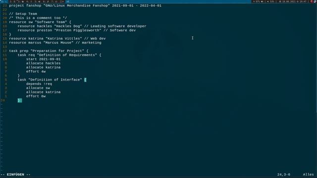 Taskjuggler - terminal based project management смотреть онлайн