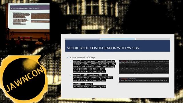 JawnCon 0x0 - Linux Secure Boot with TPM and FDE - David Collins смотреть онлайн