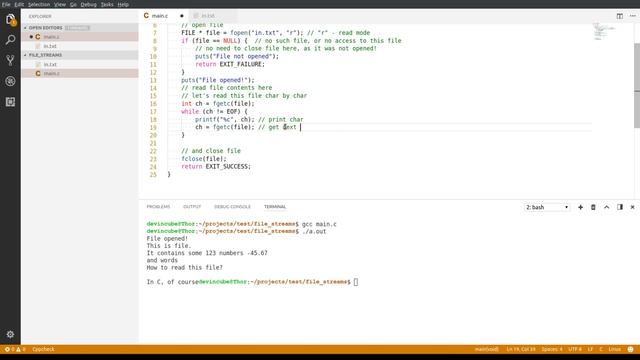 Read files with C in three ways смотреть онлайн