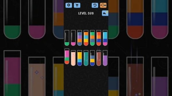 Water Color Sort Level 328 Walkthrough Solution iOS/Android