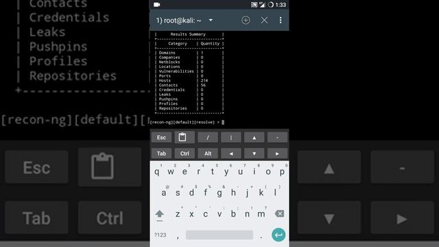 [Kali Nethunter] 2.2 OSINT using recon-ng смотреть онлайн