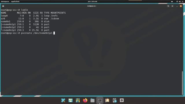 Pop!_OS 22.04 installation with Disk manual partitioning [ LVM2 EXT4 EFI ] смотреть онлайн