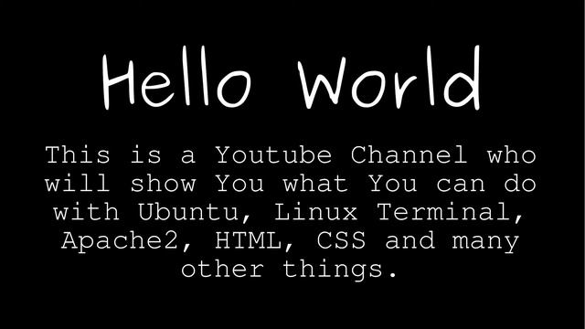 Hello World -- Where need you help? Ubuntu Linux, Shell, HTML, CSS? | Linux Terminal смотреть онлайн