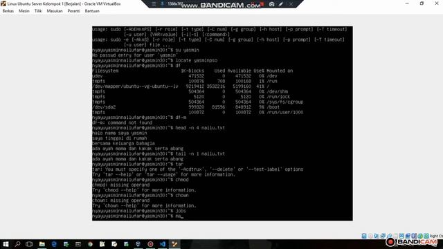15.Nyayu Yasmin Nailufar(062030701653) - PERINTAH DASAR LINUX UBUNTU SERVER 18.04 смотреть онлайн