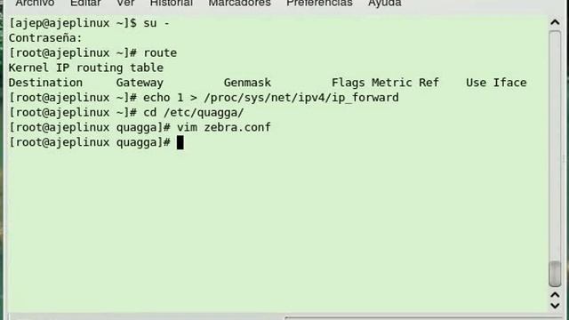 configuracion router zebra/ospf linux смотреть онлайн