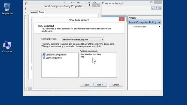 Windows 8.0 Professional - Create Tasks for a Taskpad View in a Saved MMC Console смотреть онлайн