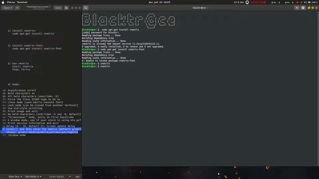 How to display the Matrix in your terminal - Linux/ubuntu смотреть онлайн