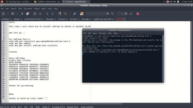 How to install sublime 3 on Ubuntu or Backbox linux 16.04 смотреть онлайн