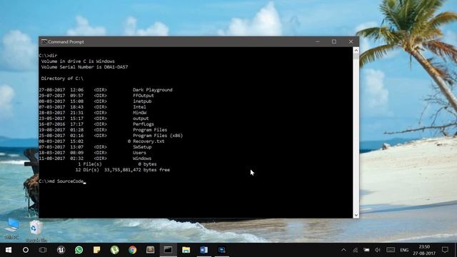 How To create a folder || md || Windows || Command Prompt || смотреть онлайн