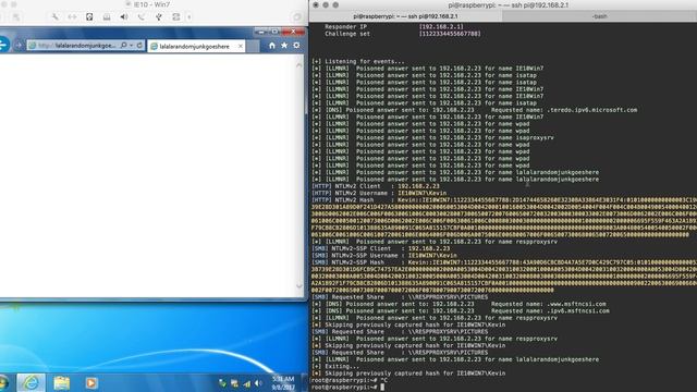 airbase-ng + Responder.py + hashcat == pwnage смотреть онлайн
