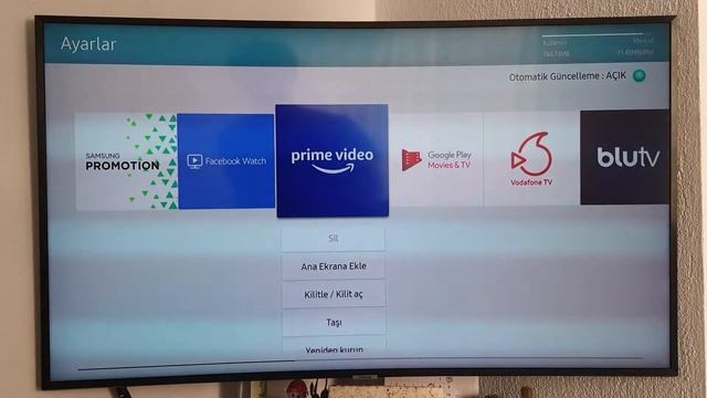 Samsung TV kaldırılamayan Uygulamaları silme (DEVELOP MODE) смотреть онлайн