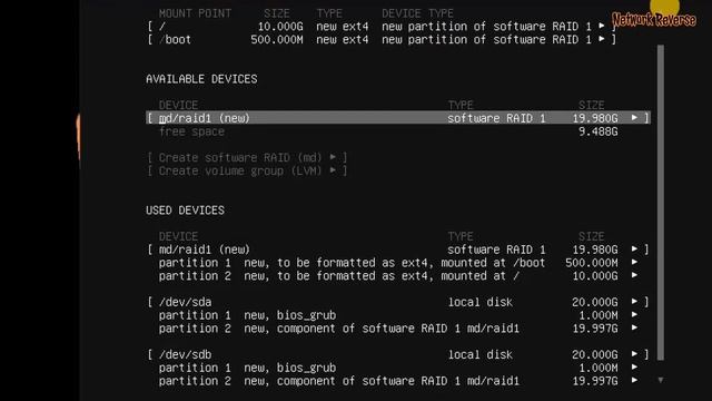 Manually Create RAID1 Mirrored 2 Disks during Ubuntu 21.04 Server Installation смотреть онлайн