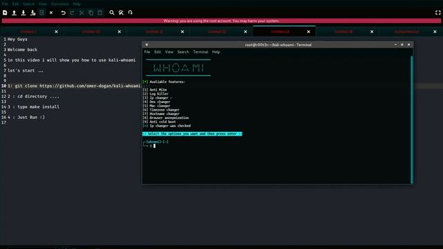 How To Use Kali-Whoami in kali linux смотреть онлайн