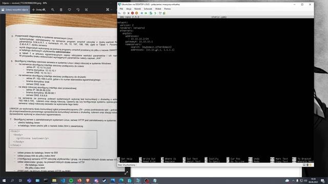 Apache2 , Port forwading, smartmontools, podejście drugie I INF.02 - 08.06.2022 arkusz 02 смотреть онлайн