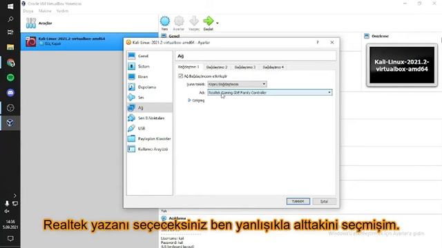 VirtualBox, Kali Linux Kurulumu | Türkçe Dil/Türkçe Klavye Yapma | 2021