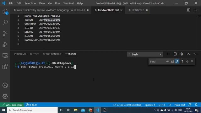 7 awk fixed width file смотреть онлайн