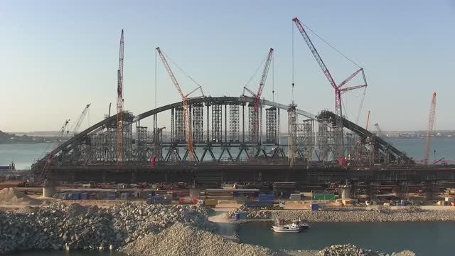Керчь. Строительство моста. 29 июня 2017 г. смотреть онлайн