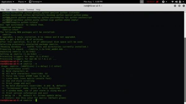 Linux cool command cmatrix