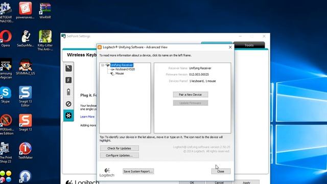 Logitech Keyboard firmware update Part II Tutorial HD смотреть онлайн
