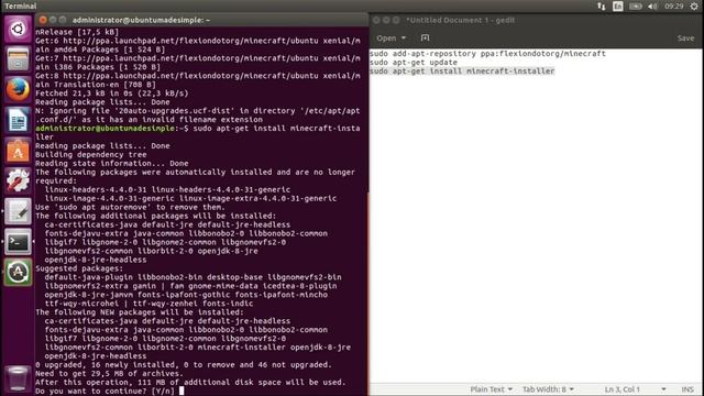 Install MineCraft on Ubuntu 16.04 Easily смотреть онлайн