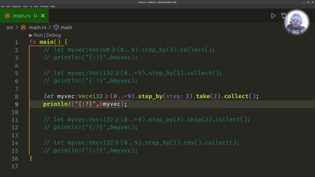 'step_by' iterators | Rust Language смотреть онлайн