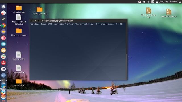 theHarvester on Ubuntu смотреть онлайн